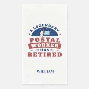 Retired Post Office Worker Personalised Napkin