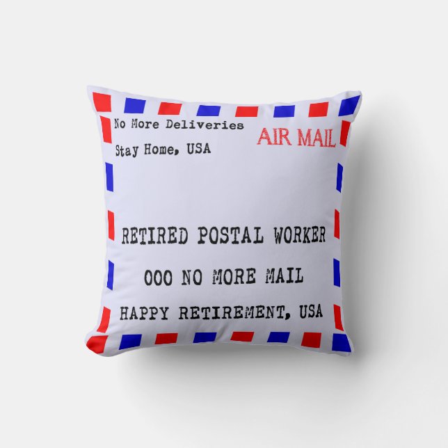Retired Postal Worker Appreciation Cushion (Front)