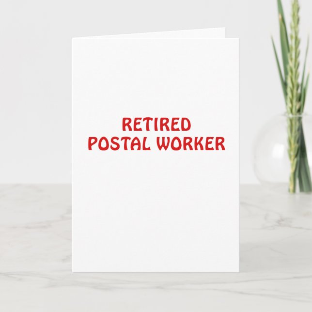 Retired Postal Worker Card (Front)