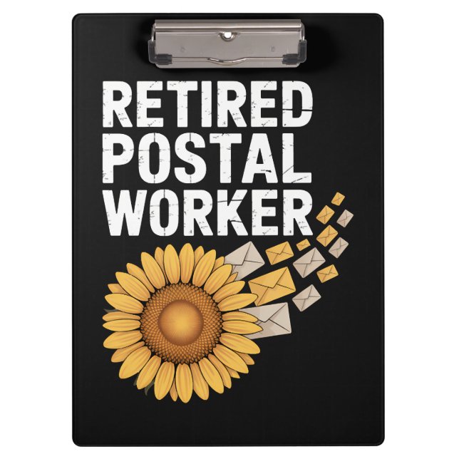 Retired Postal Worker Clipboard (Front)