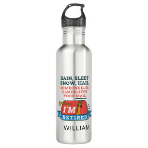 Retired Postal Worker Custom Mailman Retirement 710 Ml Water Bottle
