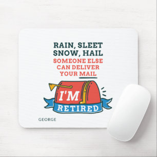 Retired Postal Worker Custom Mailman Retirement Mouse Mat