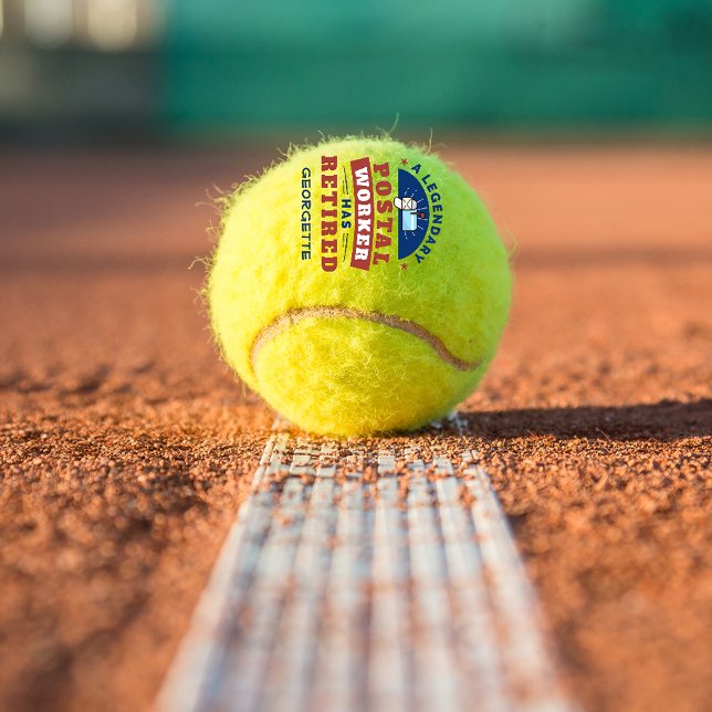 Retired Postal Worker Gag Retiring Personalised Tennis Balls (Retired Postal Worker Gag Retiring Personalized Tennis Balls)