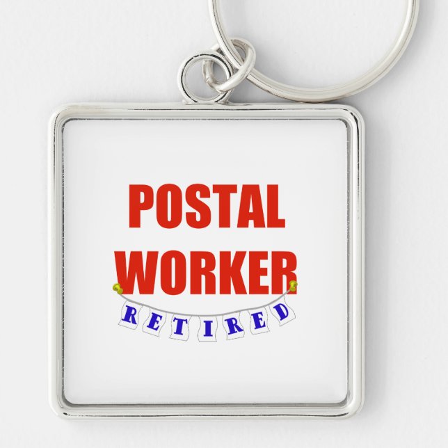 RETIRED POSTAL WORKER KEY RING (Front)