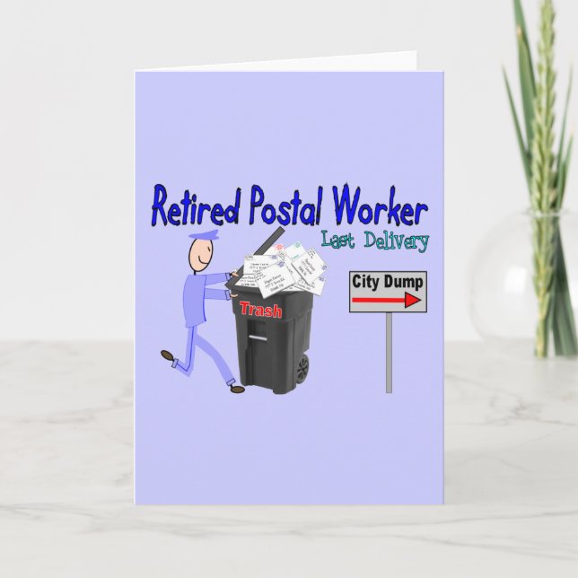 Retired Postal Worker Last Delivery Card (Front)