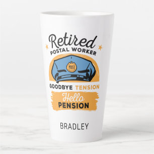 Retired Postal Worker Letter Carrier Retirement Latte Mug