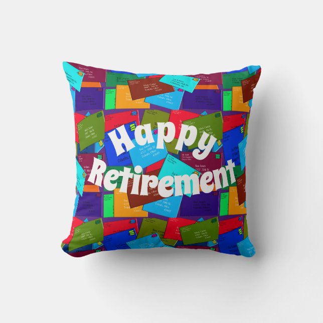 Retired Postal Worker Letters Design Cushion (Front)