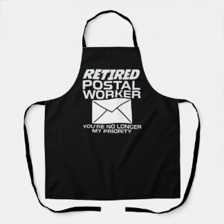 Retired Postal Worker Mail Carrier Retirement Apron