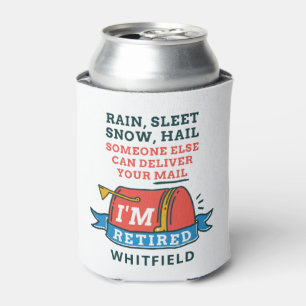 Retired Postal Worker Mailman Retirement Custom Can Cooler