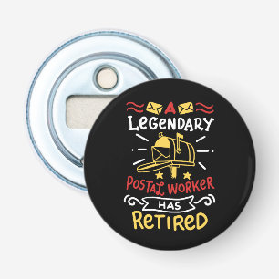 Retired Postal Worker Mailman Retirement Gift Bottle Opener