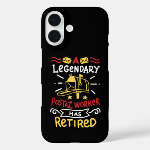 Retired Postal Worker Mailman Retirement Gift iPhone 16 Case