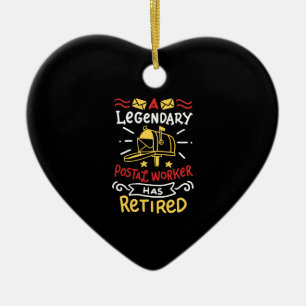Retired Postal Worker Mailman Retirement Gift Ceramic Tree Decoration