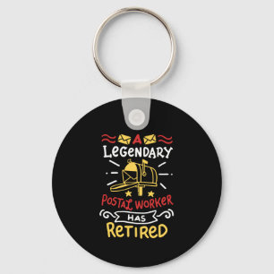 Retired Postal Worker Mailman Retirement Gift Key Ring