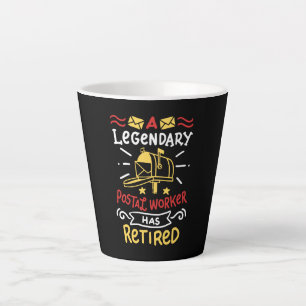 Retired Postal Worker Mailman Retirement Gift Latte Mug