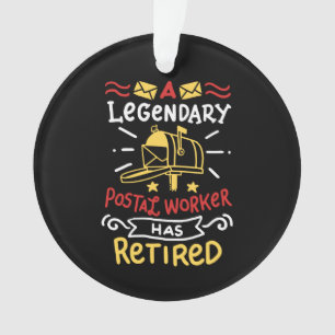 Retired Postal Worker Mailman Retirement Gift Ornament