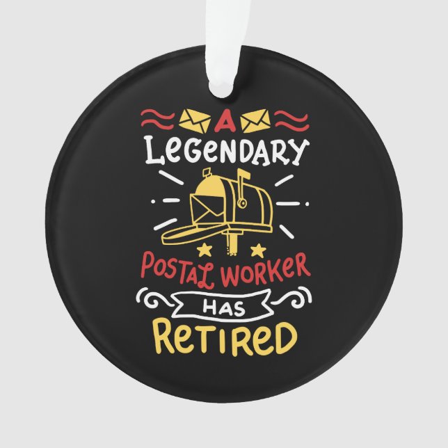 Retired Postal Worker Mailman Retirement Gift Ornament (Front)