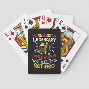 Retired Postal Worker Mailman Retirement Gift Playing Cards