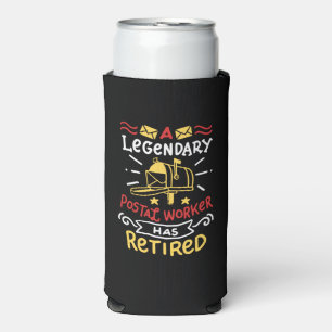 Retired Postal Worker Mailman Retirement Gift Seltzer Can Cooler