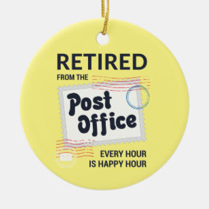 Retired Postal Worker Mailman Retirement Keepsake Ceramic Tree Decoration