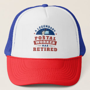 Retired Postal Worker Mailman Retirement Keepsake Trucker Hat