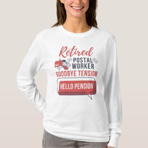 Retired Postal Worker Mailman Retirement Novelty T-Shirt