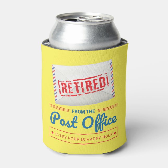 Retired Postal Worker Mailman Retirement Party Can Can Cooler (Can Front)