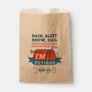 Retired Postal Worker Mailman Retirement Party Favour Bags