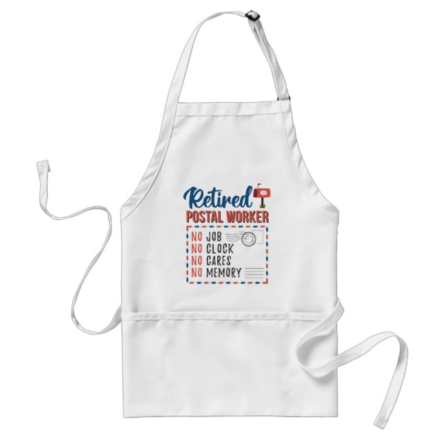 Retired Postal Worker Mailman Retirement Standard Apron (Front)