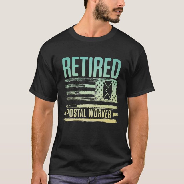 Retired Postal Worker Mailman Retirement T-Shirt (Front)