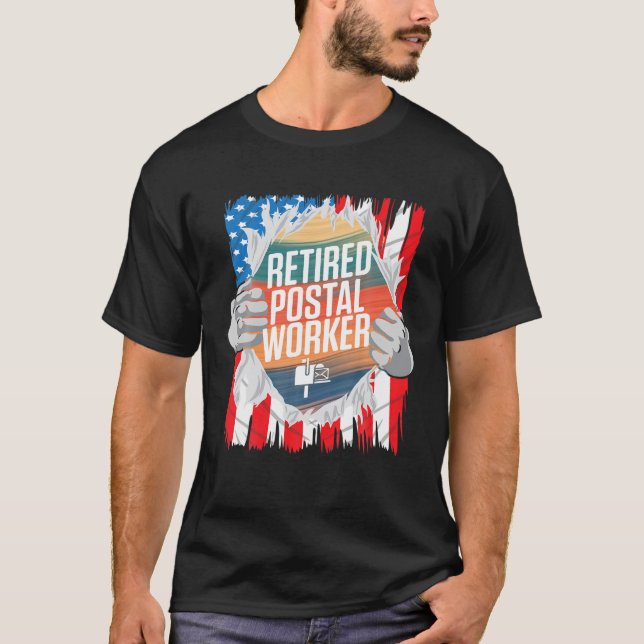 Retired Postal Worker Mailman Retirement T-Shirt (Front)