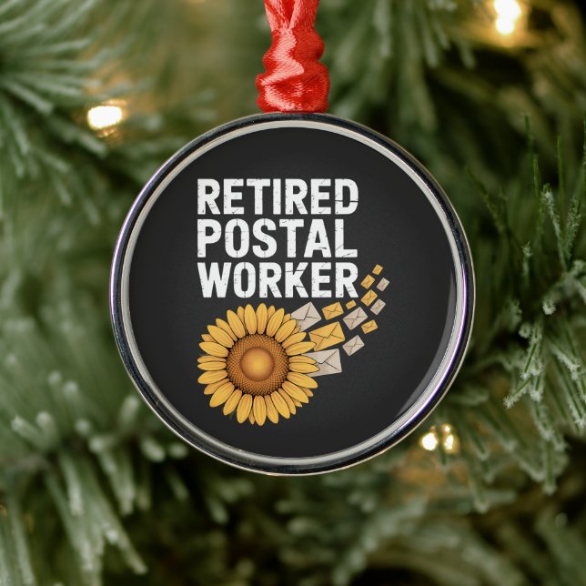 Retired Postal Worker Metal Tree Decoration (Tree)