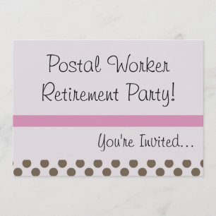Retired Postal Worker Party Invitations USPS