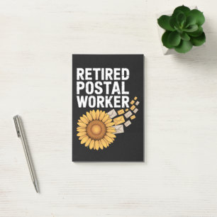 Retired Postal Worker Post-it Notes