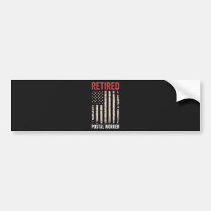 Retired Postal Worker Retirement Bumper Sticker
