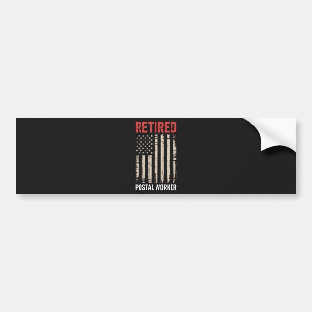 Retired Postal Worker Retirement Bumper Sticker (Front)