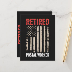 Retired Postal Worker Retirement Holiday Postcard