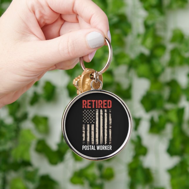 Retired Postal Worker Retirement Key Ring (Hand)