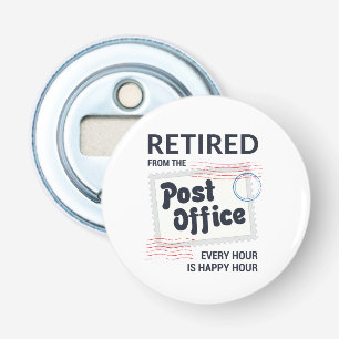 Retired Postal Worker Retirement Mailman Funny Bottle Opener