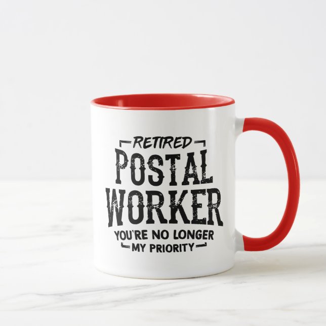 Retired Postal Worker Retirement Mailman Funny Mug (Right)