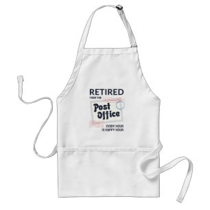 Retired Postal Worker Retirement Mailman Funny Standard Apron