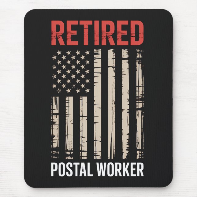 Retired Postal Worker Retirement Mouse Mat (Front)