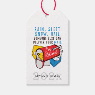Retired Postal Worker Retirement Party Gift Tags