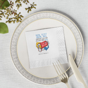 Retired Postal Worker Retirement Party Mailman Napkin