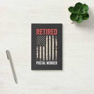 Retired Postal Worker Retirement Post-it Notes