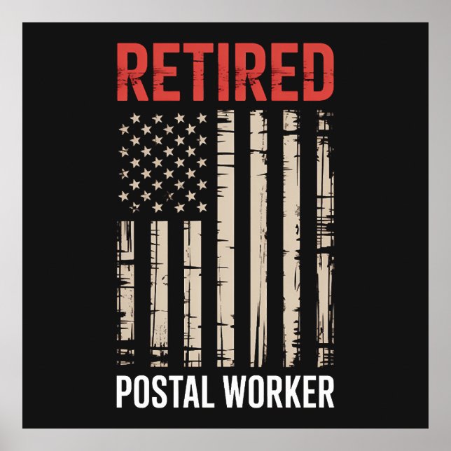 Retired Postal Worker Retirement Poster (Front)