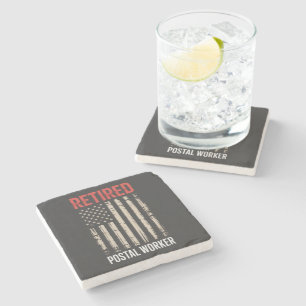Retired Postal Worker Retirement Stone Coaster