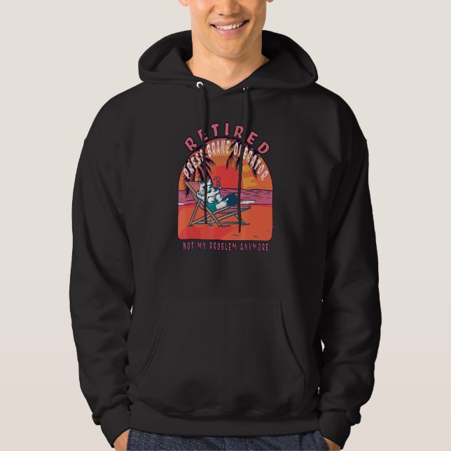 Retired Press Brake Operator  Vintage Retirement Hoodie (Front)