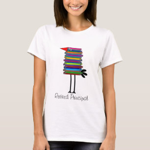 Retired Principal Book Bird T-Shirt