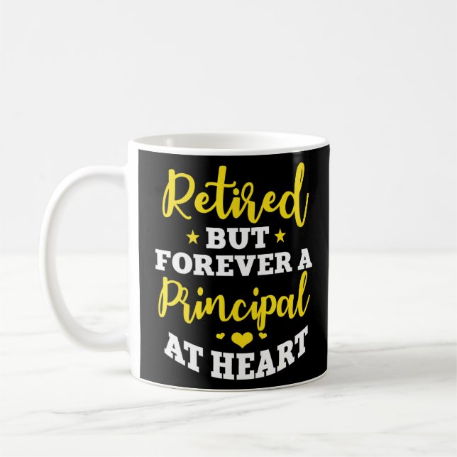 Retired Principal School Director Head Teacher Pen Coffee Mug (Left)