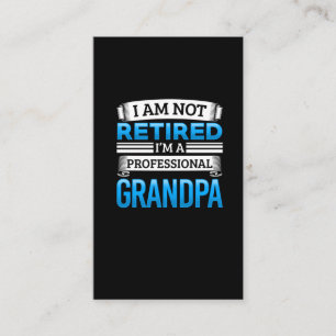 Retired Professional Grandfather Retirement Humor Business Card